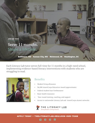 2017-18 Literacy Lab Recruitment Packet